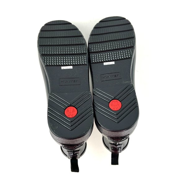 New Hunter Black Rubber Ankle Rain Boots 38 7 - Picture 10 of 11